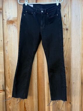GAP Black Vintage Slim Mid Rise Straight Jeans